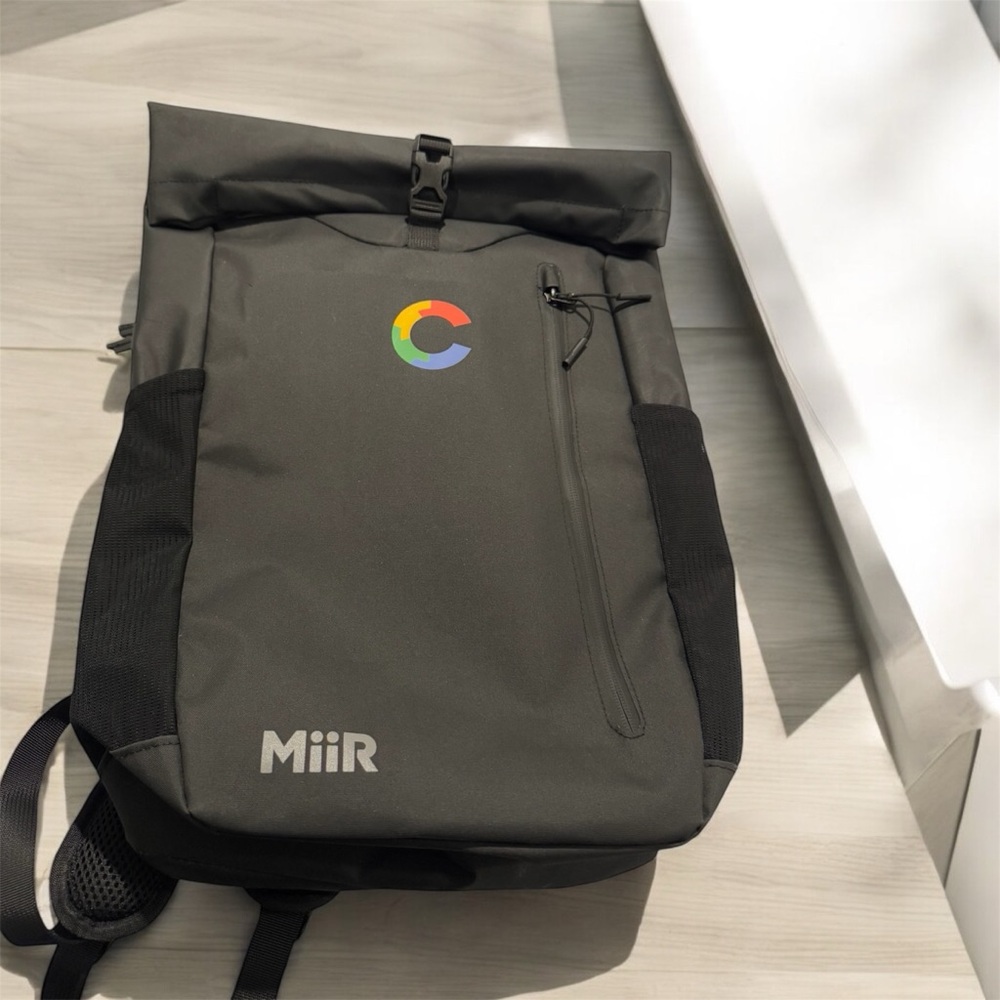 NWT Miir Gray Roll-Top Backpack